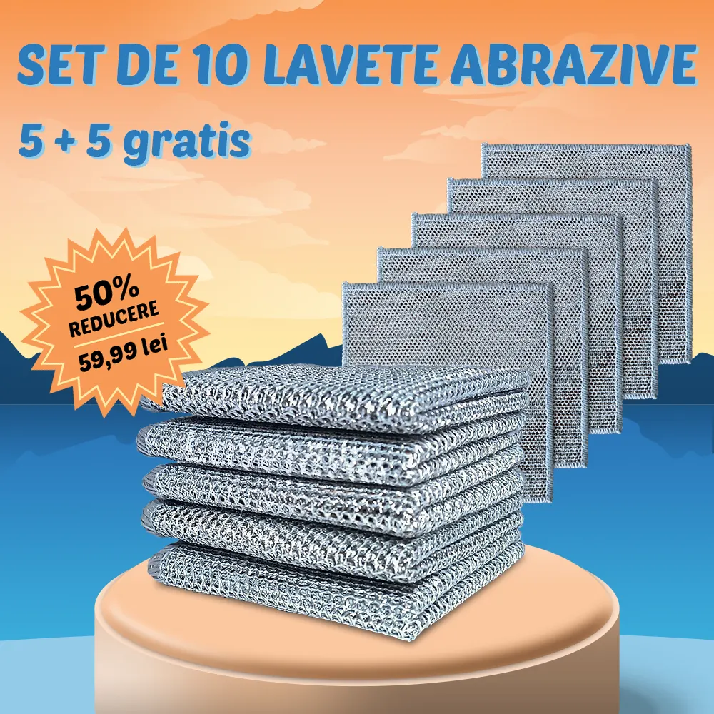 Laveta Abraziva care Nu Zgarie (5+5 Gratis)
