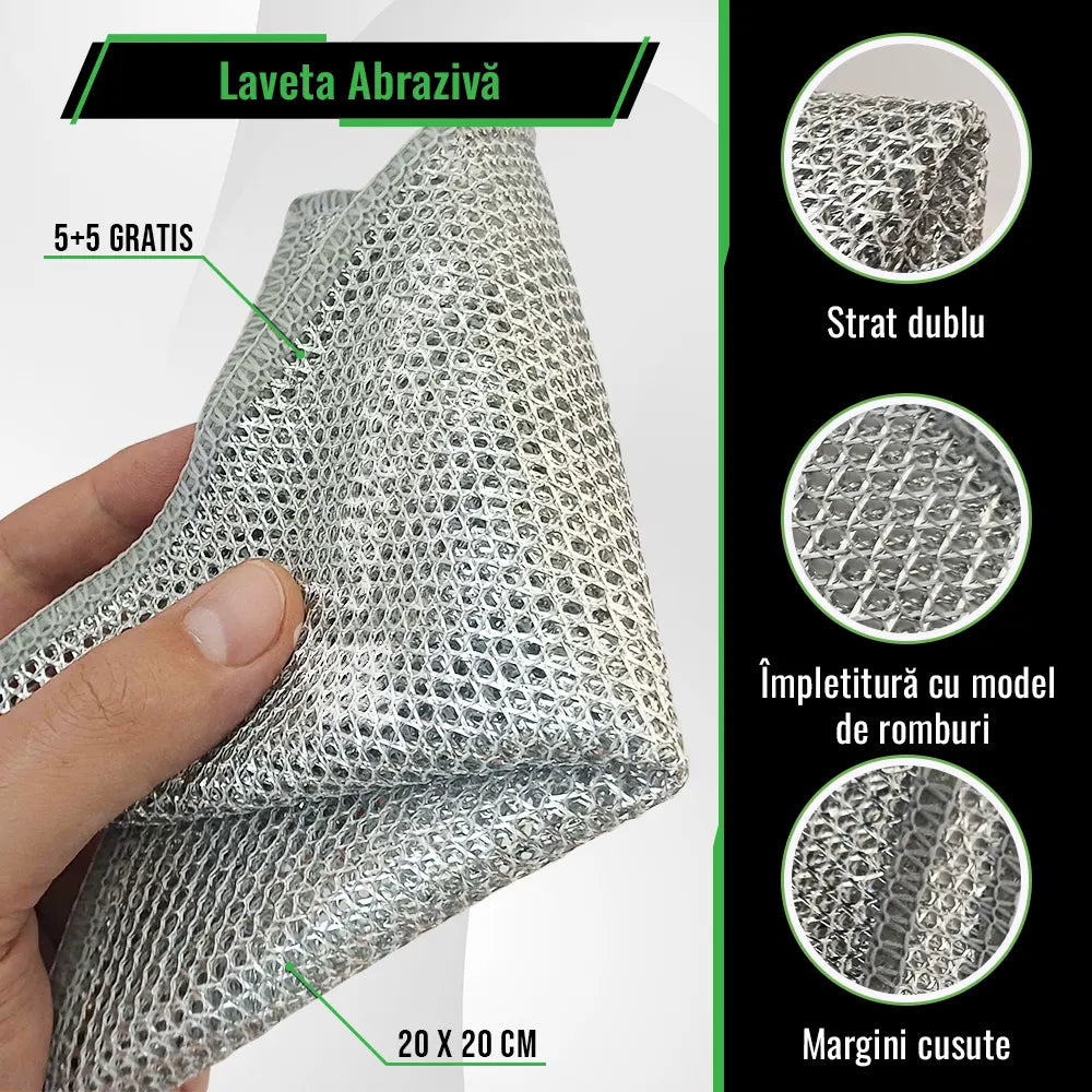 Laveta Abraziva care Nu Zgarie (5+5 Gratis)
