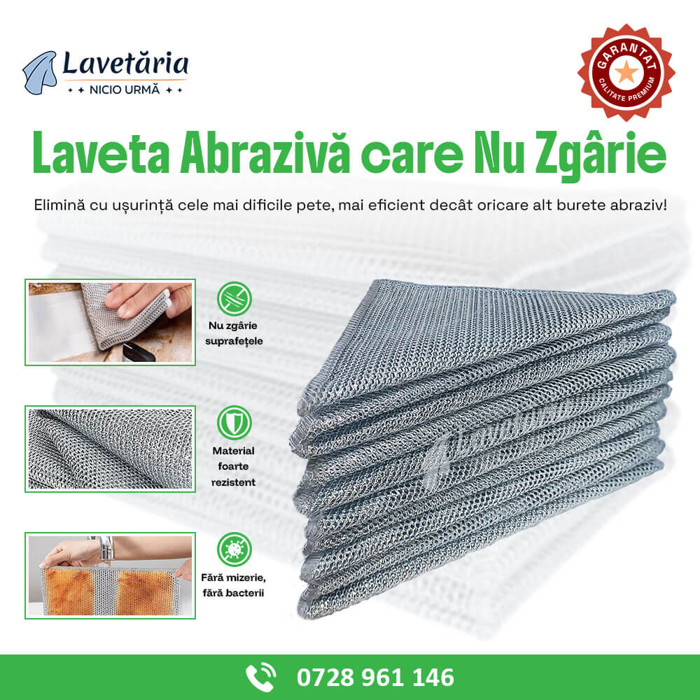 Laveta Abraziva care Nu Zgarie (5+5 Gratis)