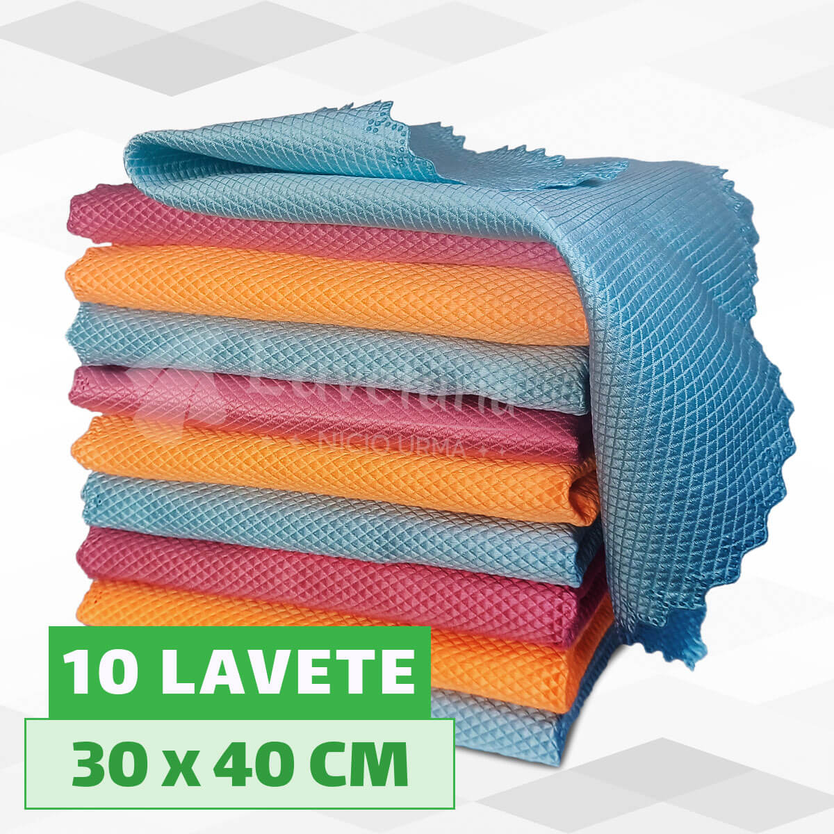 Set 10 Bucati Lavete Super Absorbante Multicolore