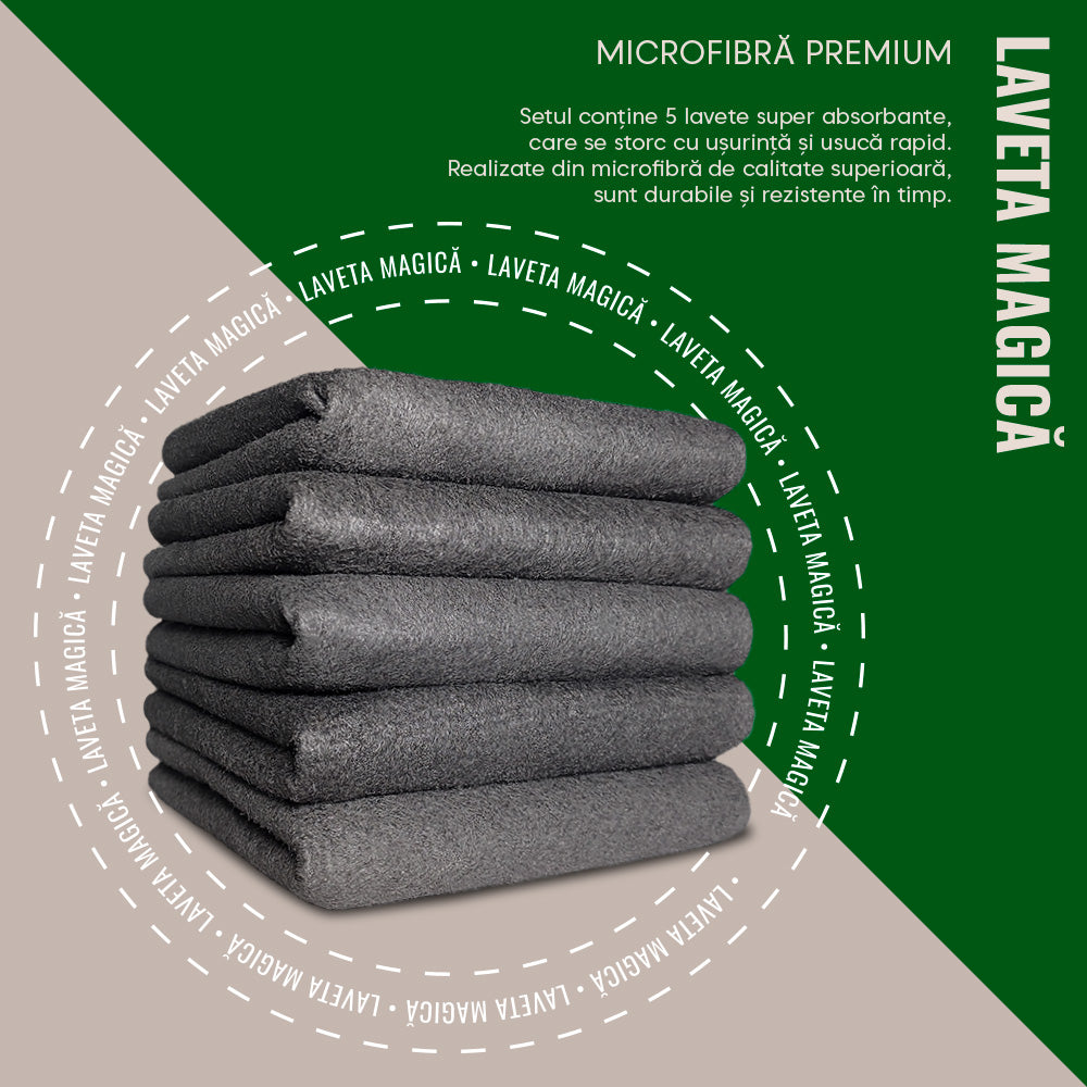 Laveta Magica din Microfibra (set de 5 bucati)